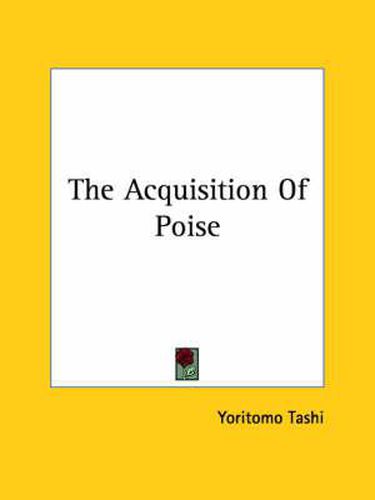 Cover image for The Acquisition of Poise