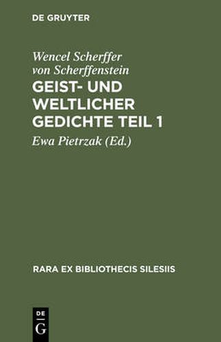 Cover image for Geist- und weltlicher GedichteTeil 1