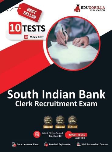 South Indian Bank Clerk Exam 2021 10 Full-length Mock Tests (Solved) Preparation Kit By EduGorilla