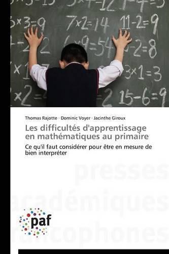 Cover image for Les Difficultes d'Apprentissage En Mathematiques Au Primaire