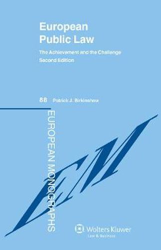 Cover image for European Public Law: The Achievement and the Challenge