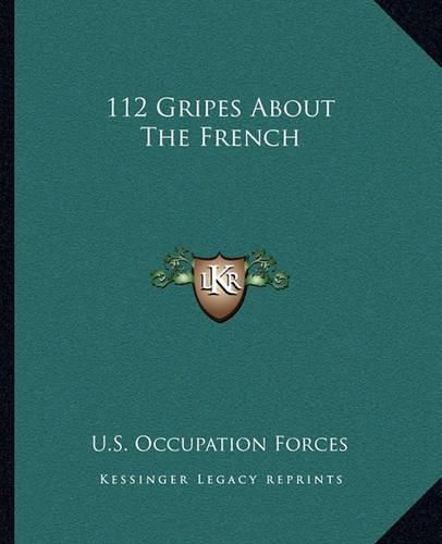 Cover image for 112 Gripes about the French