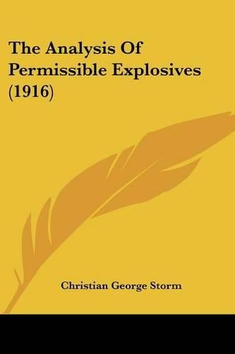 The Analysis of Permissible Explosives (1916)