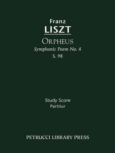 Cover image for Orpheus, S.98: Study score