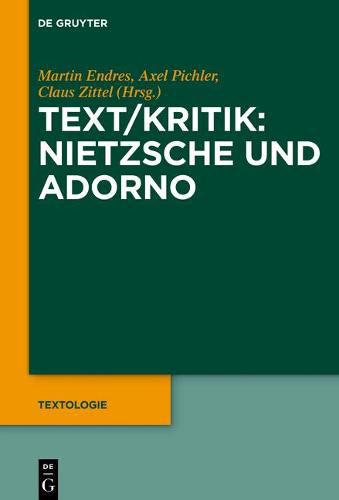 Cover image for Text/Kritik: Nietzsche und Adorno