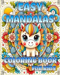 Cover image for Easy Mandalas Coloring Book for Kids