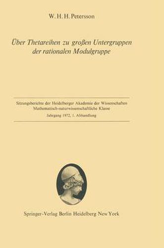 Cover image for Uber Thetareihen Zu Grossen Untergruppen Der Rationalen Modulgruppe