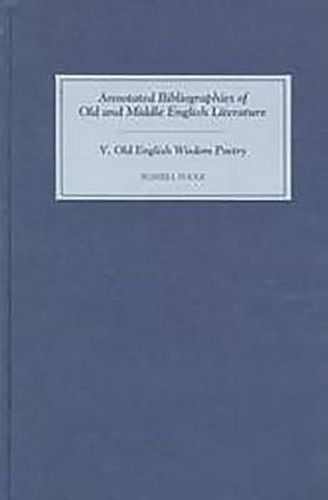 Cover image for Old English Wisdom Poetry