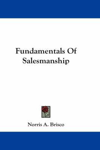 Cover image for Fundamentals of Salesmanship