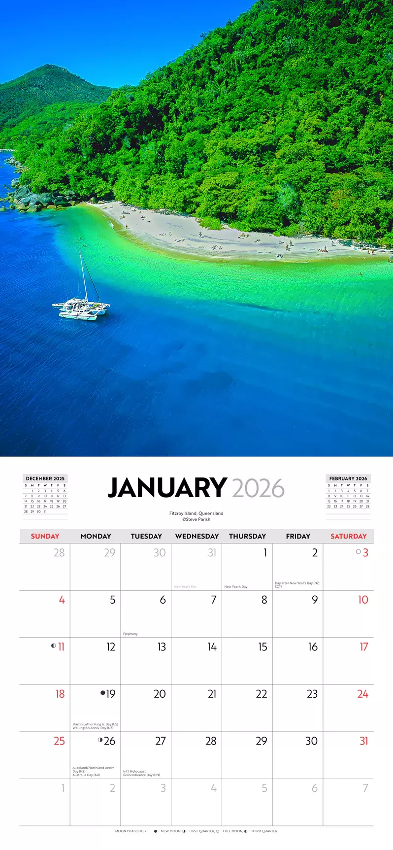 Colours of Australia 2026 Square Calendar
