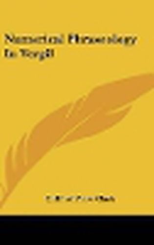 Cover image for Numerical Phraseology in Vergil