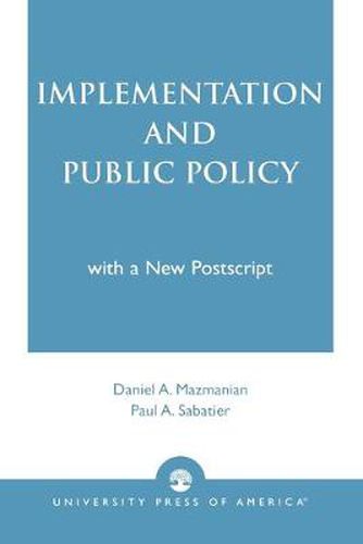 Cover image for Implementation and Public Policy