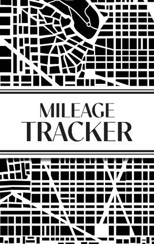 Cover image for Mileage Tracker (Urban Map Black and White)