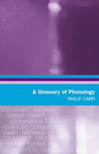 Cover image for A Glossary of Phonology
