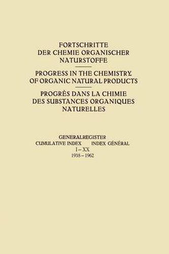 Generalregister / Cumulative Index / Index General I-XX (1938-1962)