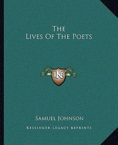 Cover image for The Lives of the Poets