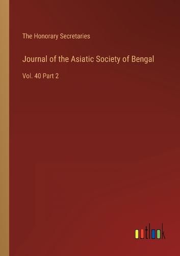 Cover image for Journal of the Asiatic Society of Bengal