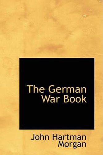 Cover image for The German War Book