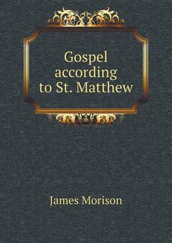 Cover image for Gospel according to St. Matthew