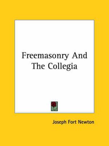 Cover image for Freemasonry and the Collegia