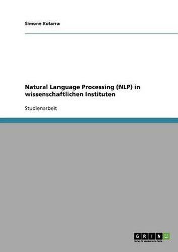 Cover image for Natural Language Processing (NLP) in wissenschaftlichen Instituten