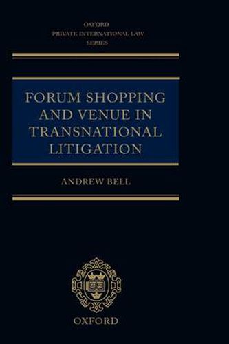 Cover image for Forum Shopping and Venue in Transnational Litigation