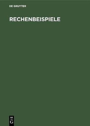 Cover image for Rechenbeispiele