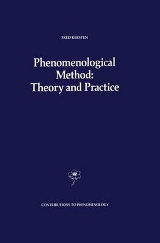 Cover image for Phenomenological Method: Theory and Practice