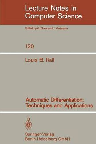 Cover image for Automatic Differentiation: Techniques and Applications