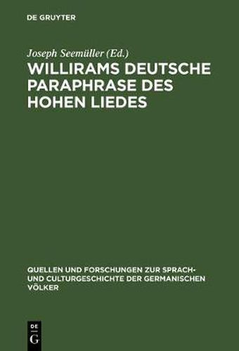 Cover image for Willirams deutsche Paraphrase des Hohen Liedes