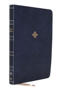 Cover image for NKJV Holy Bible, Giant Print Center-Column Reference Bible, Blue Leathersoft, 72,000+ Cross References, Red Letter, Comfort Print: New King James Version