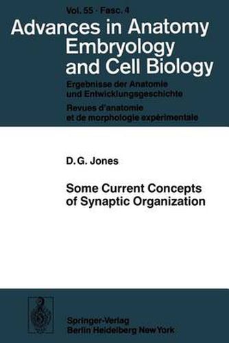 Cover image for Some Current Concepts of Synaptic Organization
