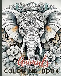 Cover image for Animals Coloring Book For Kids Ages 4+