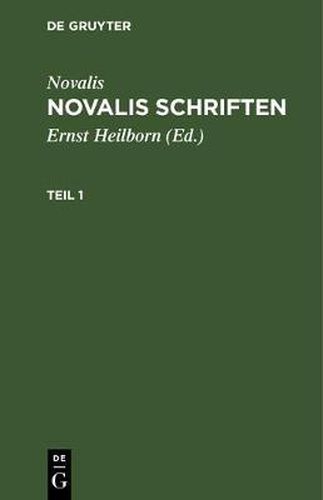 Novalis Schriften