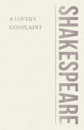 Cover image for A Lover's Complaint