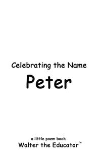 Cover image for Celebrating the Name Peter