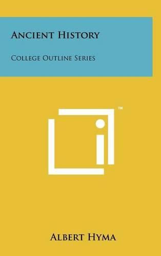 Cover image for Ancient History: College Outline Series