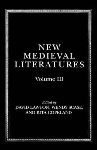 Cover image for New Medieval Literatures: Volume III