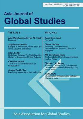 Cover image for Asia Journal of Global Studies: Vol. 4, Nos. 1-2