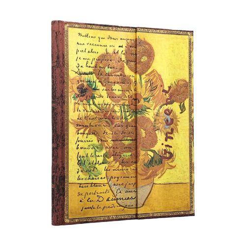 Cover image for Van Gogh Sunflowers (Embellished Manuscripts Collection) Ultra Lined Hardcover Journal (Elastic Band Closure)