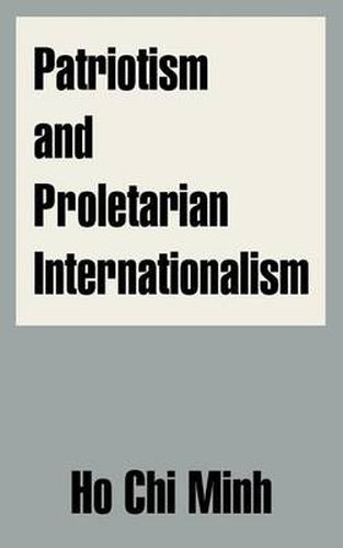 Cover image for Patriotism and Proletarian Internationalism