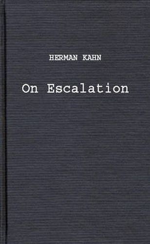 Cover image for On Escalation: Metaphors and Scenarios