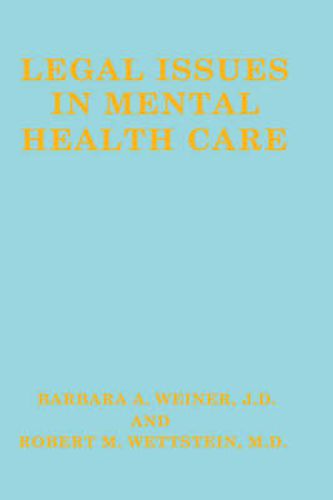 Cover image for Legal Issues in Mental Health Care