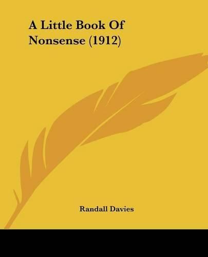 Cover image for A Little Book of Nonsense (1912)