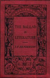 Cover image for The Ballad in Literature