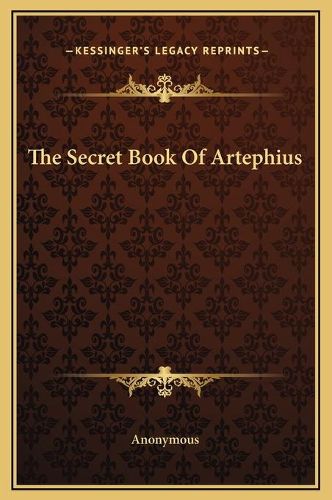 Cover image for The Secret Book of Artephius