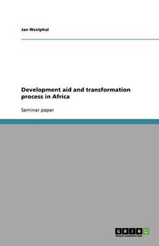 Cover image for Development aid and transformation process in Africa