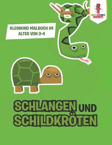 Schlangen und Schildkroeten: Kleinkind Malbuch im Alter von 2-4