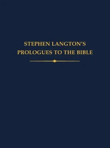 Cover image for Stephen Langton's Prologues to the Bible