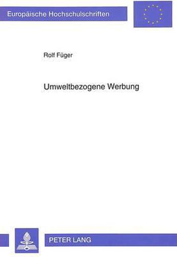 Cover image for Umweltbezogene Werbung